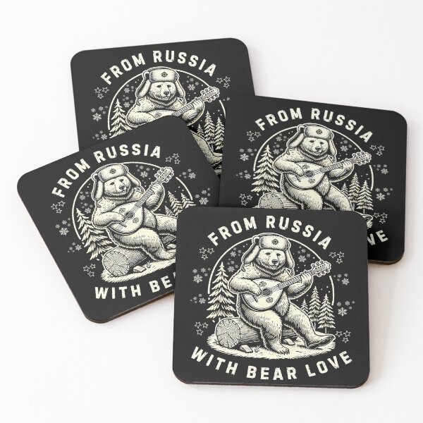 Item preview, Russian Bear Balalaika Musician - Monochromatic Minimalistic Art designed and sold by BeaverFriends.