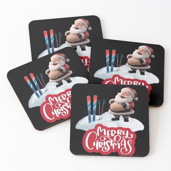 Item preview, Fat And Funny Santa Claus With Ski  designed and sold by kjp-design.