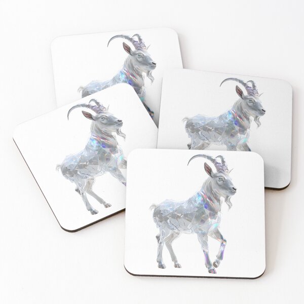 Item preview, CAPRICORN - SILVER CHROME HOROSCOPE ZODIAC SUN SIGN Mountain Sheep Ram Star Constellation - Occult Gift designed and sold by Spinning Plates 360.