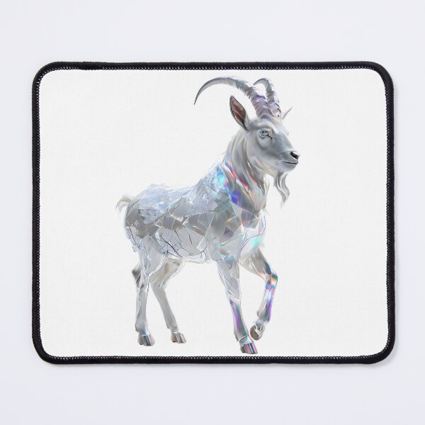 Item preview, CAPRICORN - SILVER CHROME HOROSCOPE ZODIAC SUN SIGN Mountain Sheep Ram Star Constellation - Occult Gift designed and sold by Spinning Plates 360.