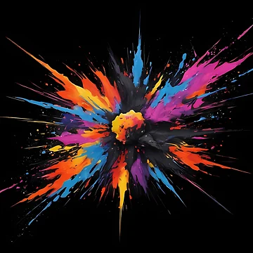 Artwork thumbnail, Dark Abstract Colorful Explosion by papi1998
