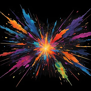 Artwork thumbnail, Dark Abstract Colorful Explosion by papi1998