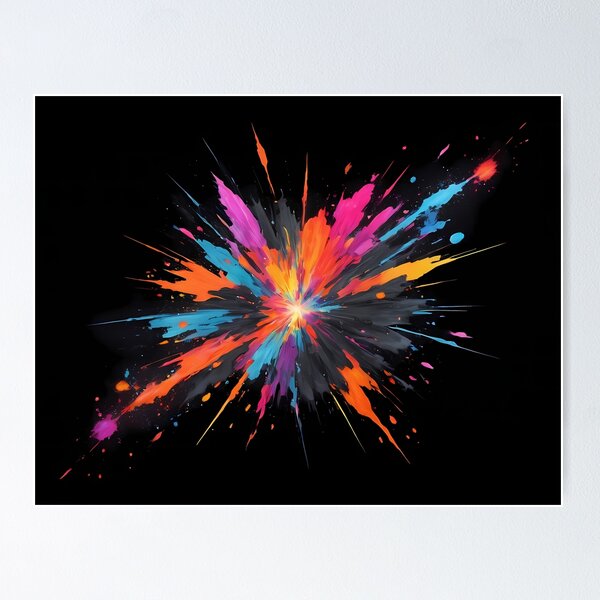 Item preview, Dark Abstract Colorful Explosion designed and sold by papi1998.