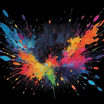 Artwork thumbnail, Dark Abstract Colorful Explosion by papi1998