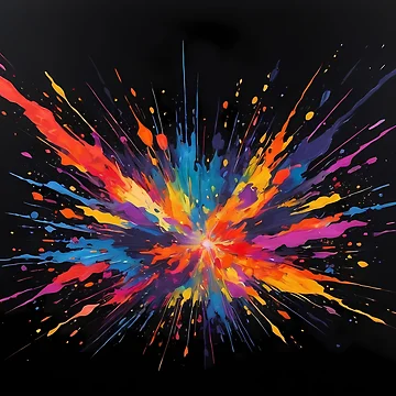 Artwork thumbnail, Dark Abstract Colorful Explosion by papi1998
