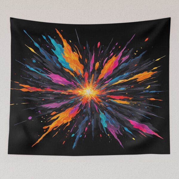 Item preview, Dark Abstract Colorful Explosion designed and sold by papi1998.