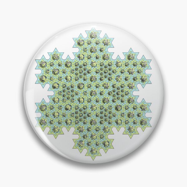 Item preview, Spheres Trapped in a Koch Curve (Green/Blue/Gray) designed and sold by Deekayare.