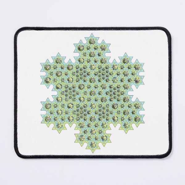 Item preview, Spheres Trapped in a Koch Curve (Green/Blue/Gray) designed and sold by Deekayare.