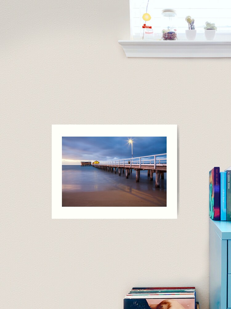 Thumbnail 1 of 3, Art Print, Queenscliff Pier Autumn Dawn, Victoria, Australia designed and sold by Chockstone.