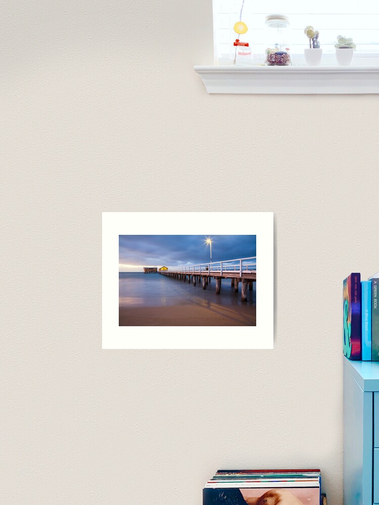Thumbnail 1 of 3, Art Print, Queenscliff Pier Autumn Dawn, Victoria, Australia designed and sold by Chockstone.