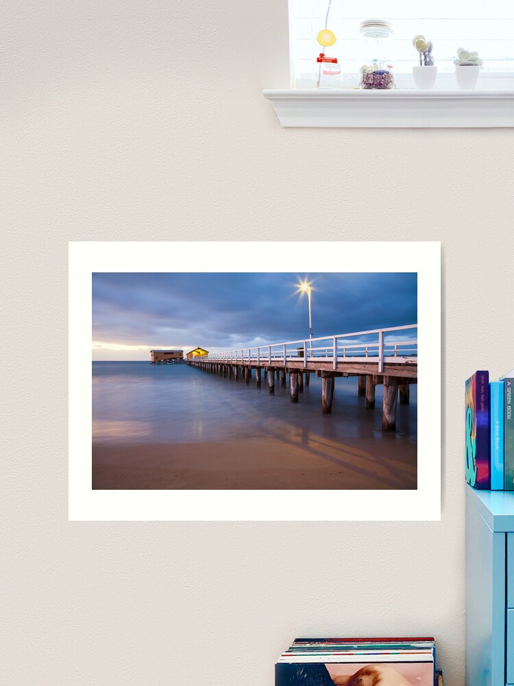 Thumbnail 2 of 3, Art Print, Queenscliff Pier Autumn Dawn, Victoria, Australia designed and sold by Chockstone.
