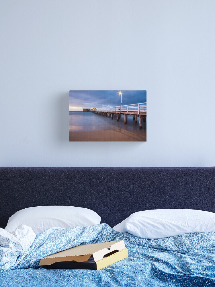 Thumbnail 1 of 3, Canvas Print, Queenscliff Pier Autumn Dawn, Victoria, Australia designed and sold by Chockstone.