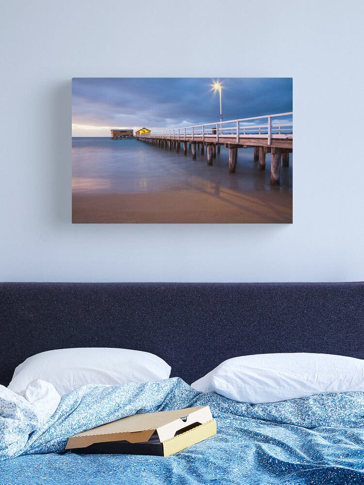 Thumbnail 1 of 3, Canvas Print, Queenscliff Pier Autumn Dawn, Victoria, Australia designed and sold by Chockstone.