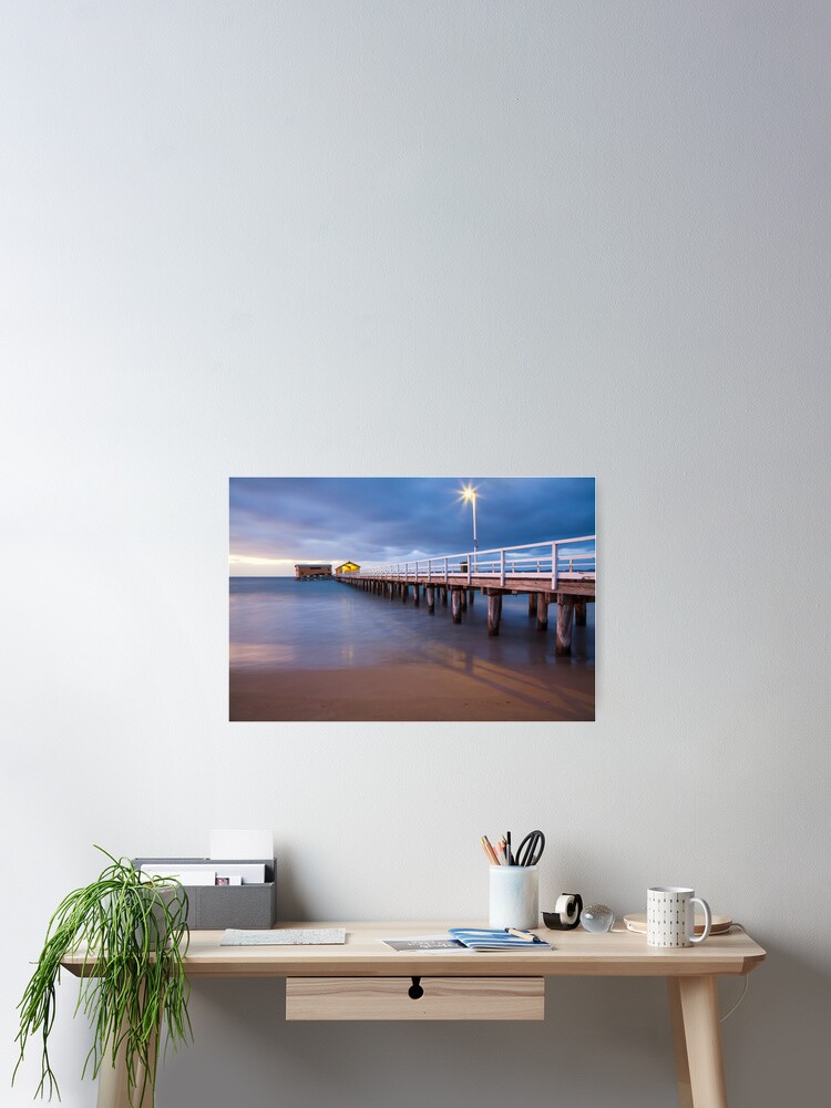 Thumbnail 1 of 3, Poster, Queenscliff Pier Autumn Dawn, Victoria, Australia designed and sold by Chockstone.