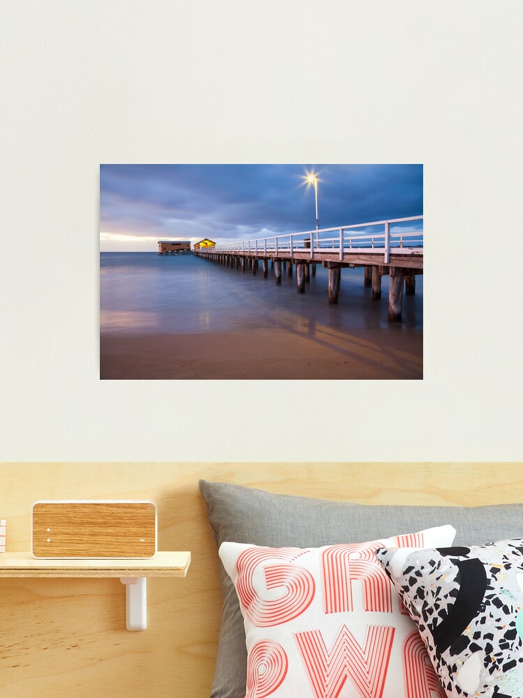 Thumbnail 1 of 3, Photographic Print, Queenscliff Pier Autumn Dawn, Victoria, Australia designed and sold by Chockstone.