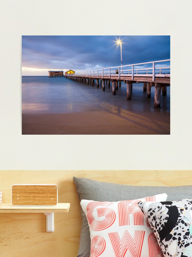 Thumbnail 2 of 3, Photographic Print, Queenscliff Pier Autumn Dawn, Victoria, Australia designed and sold by Chockstone.