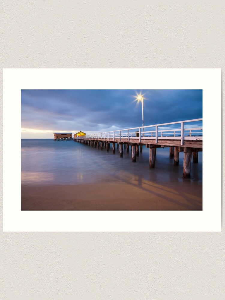 Thumbnail 2 of 3, Art Print, Queenscliff Pier Autumn Dawn, Victoria, Australia designed and sold by Chockstone.