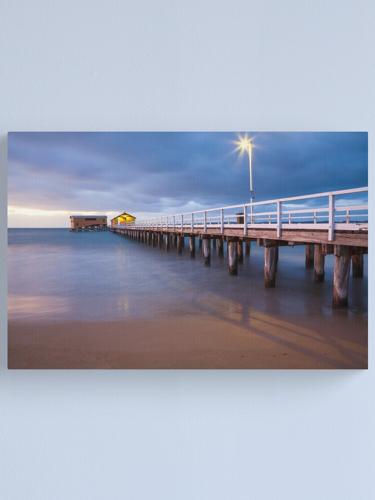 Thumbnail 2 of 3, Canvas Print, Queenscliff Pier Autumn Dawn, Victoria, Australia designed and sold by Chockstone.