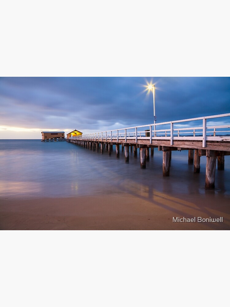 Thumbnail 3 of 3, Art Print, Queenscliff Pier Autumn Dawn, Victoria, Australia designed and sold by Chockstone.