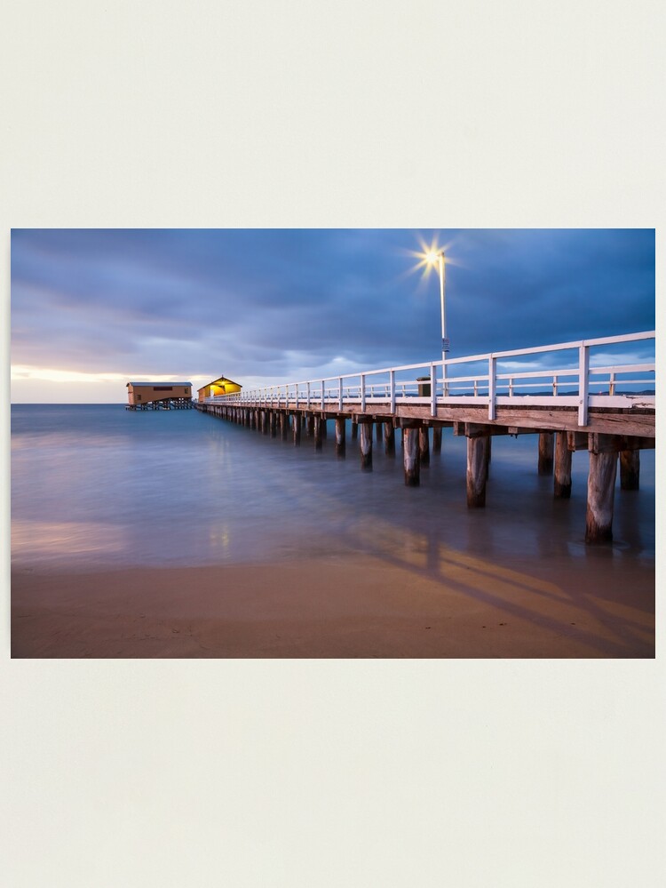 Thumbnail 2 of 3, Photographic Print, Queenscliff Pier Autumn Dawn, Victoria, Australia designed and sold by Chockstone.