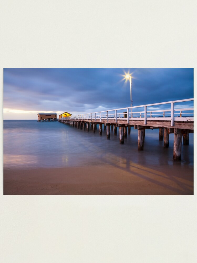 Thumbnail 2 of 3, Photographic Print, Queenscliff Pier Autumn Dawn, Victoria, Australia designed and sold by Chockstone.