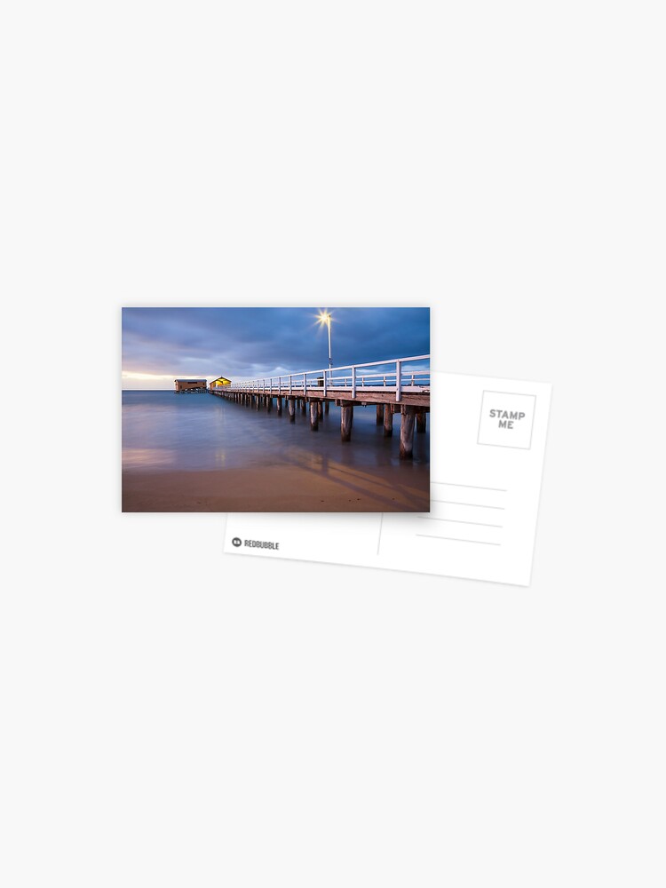 Thumbnail 1 of 2, Postcard, Queenscliff Pier Autumn Dawn, Victoria, Australia designed and sold by Chockstone.