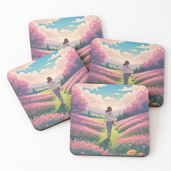 Item preview, A beautiful young woman in the middle of a flower garden designed and sold by somtob.