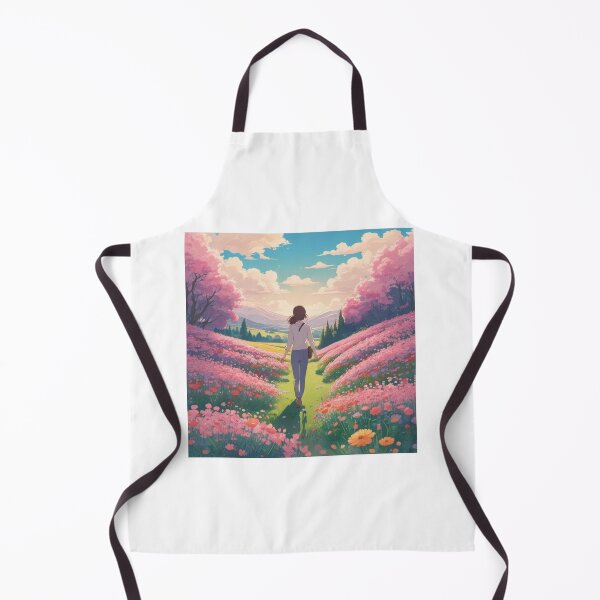 Item preview, A beautiful young woman in the middle of a flower garden designed and sold by somtob.