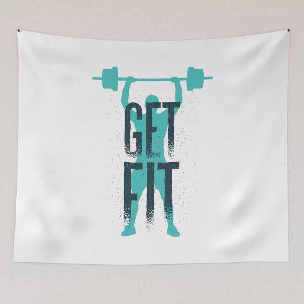 Item preview, Get Fit Barbell Lifting Silhouette  designed and sold by TurtleDojo.