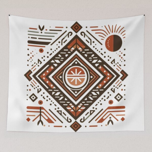 Item preview, Tribal Geometric Patterns with Ancestral Symbols with RexVibes Vibe designed and sold by RexVibes.