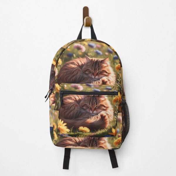 Item preview, A little cat sleeps in the middle of a flower garden. designed and sold by somtob.