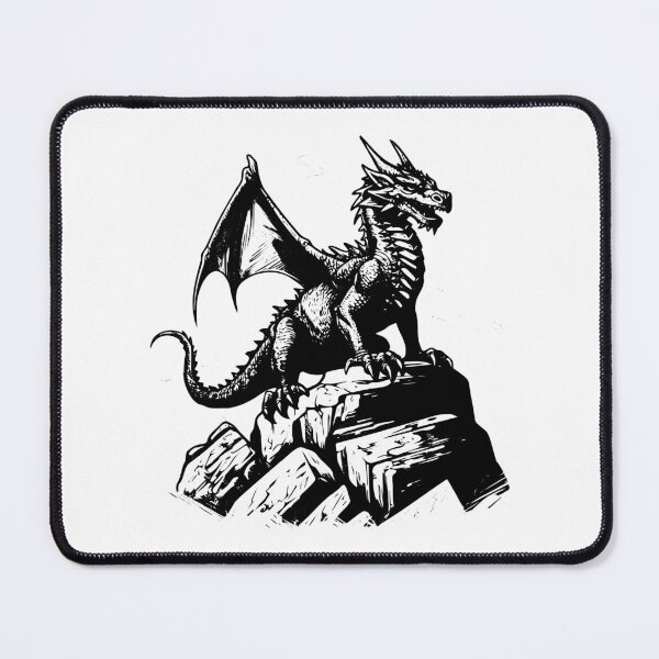 Item preview, Dragon Drache Dungeons Winged Mythical Creature Cliff designed and sold by inkoutninja.