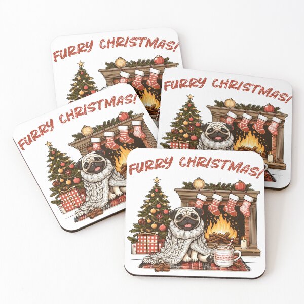 Item preview, A Pug's Cozy Winter Scene designed and sold by DogArtGallery.