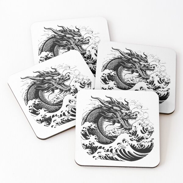Item preview, Sea Dragon Wave Myth Water Drache Monster Fantasy Draco designed and sold by inkoutninja.