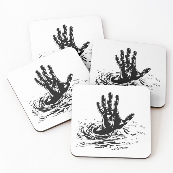 Item preview, Drown Hand Sink Water Submerged Accident Swim Rescue  designed and sold by inkoutninja.
