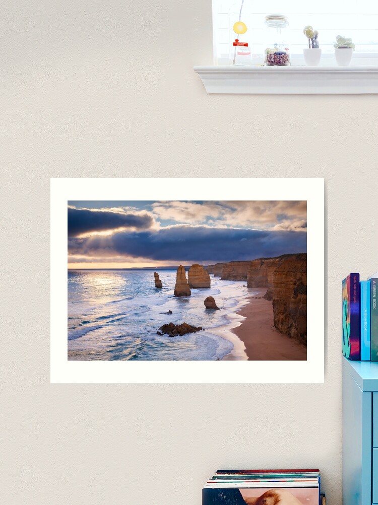 Thumbnail 2 of 3, Art Print, "The Twelve Apostles" Sunset, Great Ocean Rd, Australia designed and sold by Chockstone.