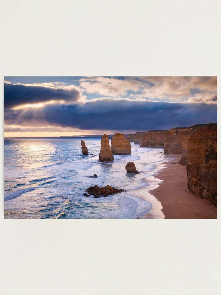Thumbnail 2 of 3, Photographic Print, "The Twelve Apostles" Sunset, Great Ocean Rd, Australia designed and sold by Chockstone.