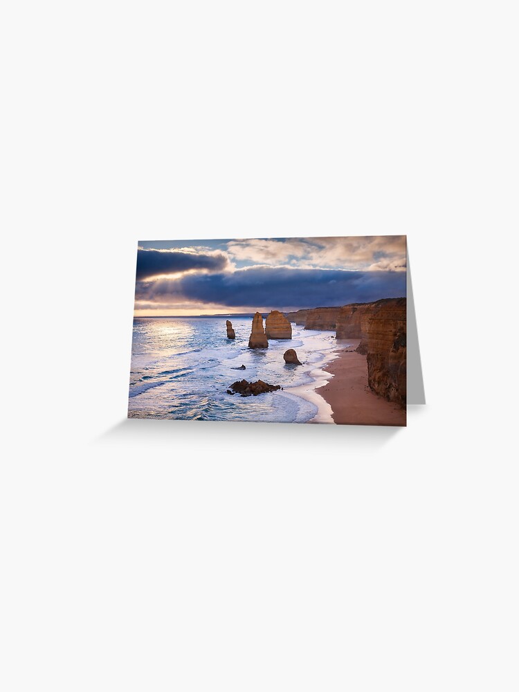 Thumbnail 1 of 2, Greeting Card, "The Twelve Apostles" Sunset, Great Ocean Rd, Australia designed and sold by Chockstone.