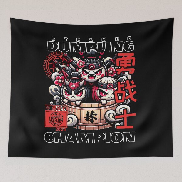 Item preview, Steamed Dumpling Champion – Fierce Warrior Dumplings designed and sold by Belarte.shop.