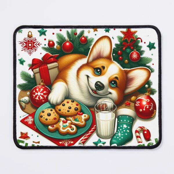 Item preview, Corgie with Christmas Cookies designed and sold by DogArtGallery.