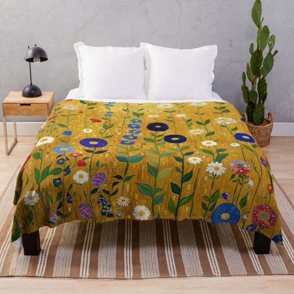 Item preview, Gustav Klimt Gold with Flowers designed and sold by maniacfitness.