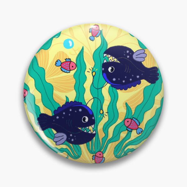Item preview, Angler Fish & Seaweed Illustrated, Marine Life designed and sold by AryaSubramanian.