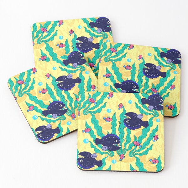 Item preview, Angler Fish & Seaweed Illustrated, Marine Life designed and sold by AryaSubramanian.