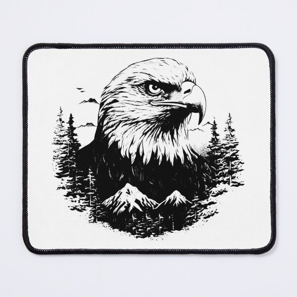 Item preview, Bald Eagle Head American Raptor Hawk Bird Freedom Large designed and sold by inkoutninja.