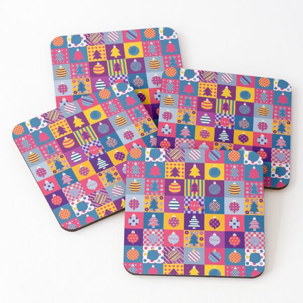 Item preview, A Festive Pattern of Christmas Trees and Ornaments designed and sold by 89BLACK.