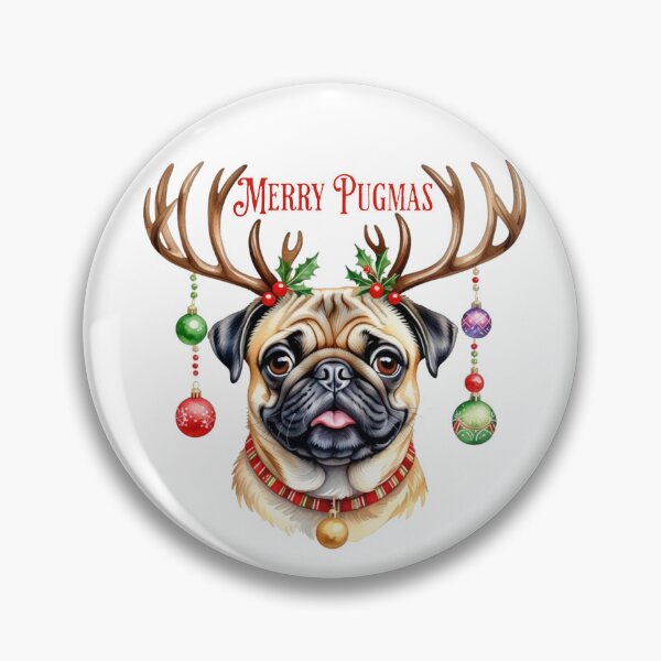 Artikelvorschau, Frohe Pugmas Weihnachten Mops Hund entworfen und verkauft von InspireGlow.