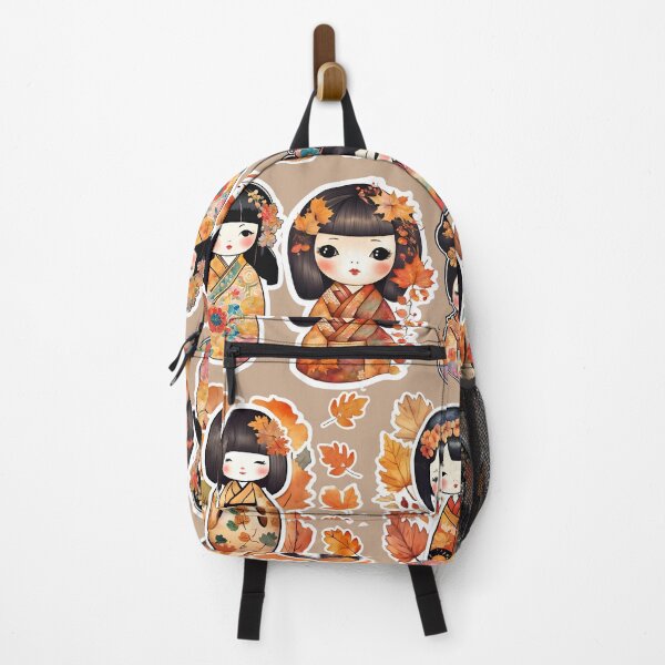 Item preview, Japanese doll autumn sticker designed and sold by VickyJo111.