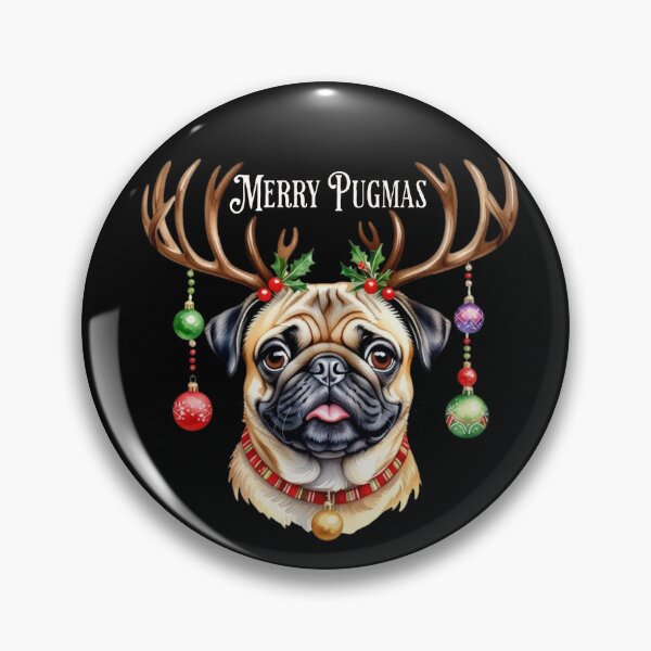Artikelvorschau, Frohe Pugmas Weihnachten Mops Hund entworfen und verkauft von InspireGlow.