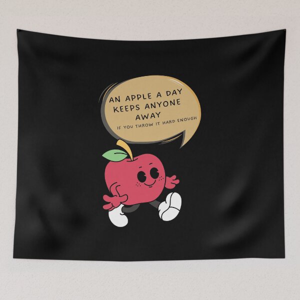 Item preview, An Apple a Day Keeps Anyone Away If You Throw It Hard Enough designed and sold by dudelinart.