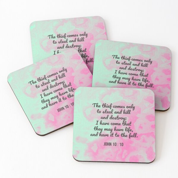 Item preview, John 10 : 10 - Thief comes - Bible passage designed and sold by JF Designs.